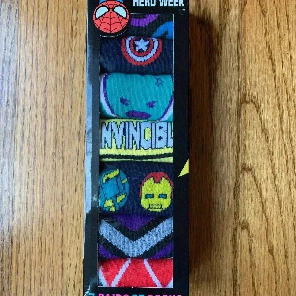 NEW 7-pk MARVEL Women's Avengers Low Cut Socks